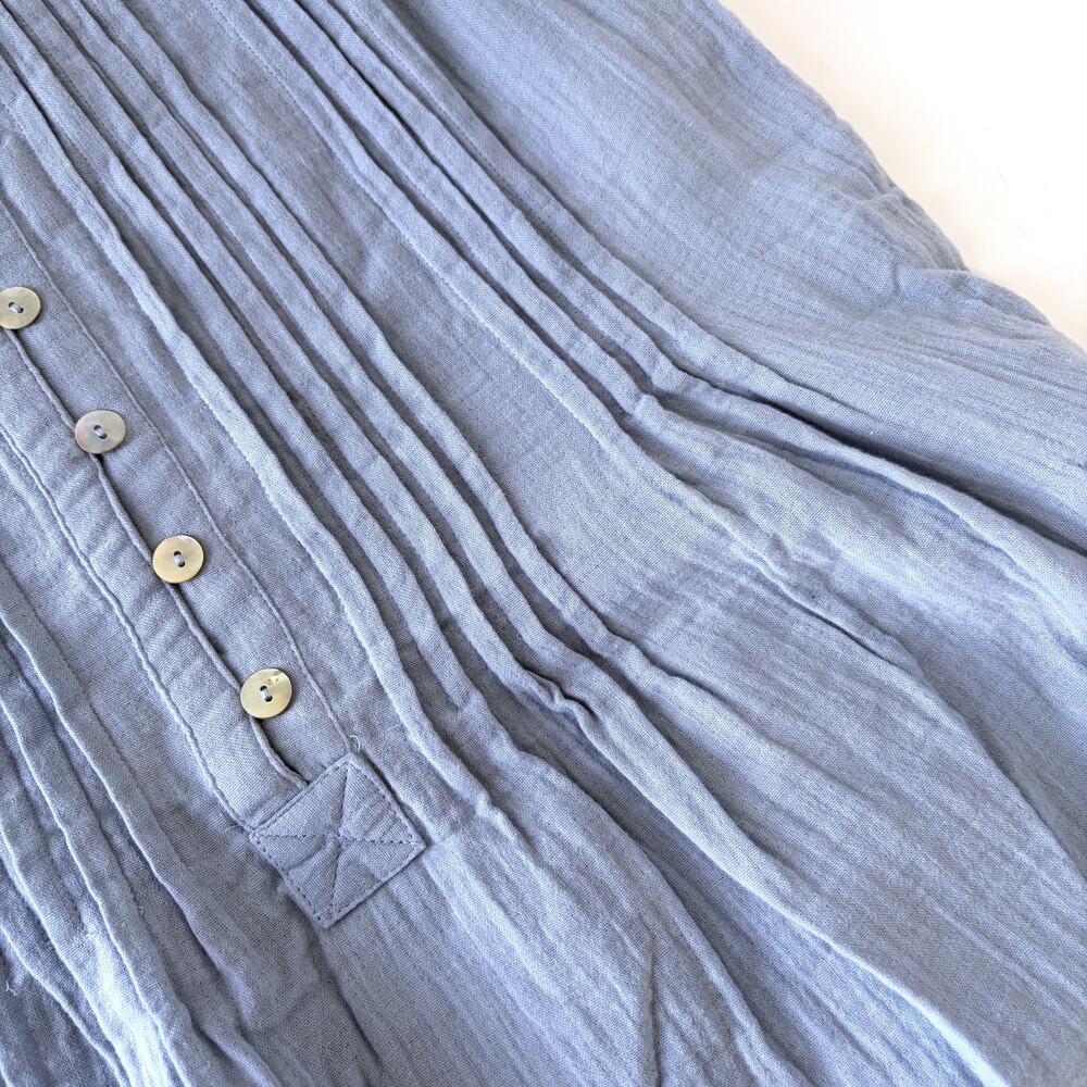 Quince NWT 100% Organic Cotton Gauze Sleeveless Swing Dress Ocean Breeze S - Picture 10 of 15